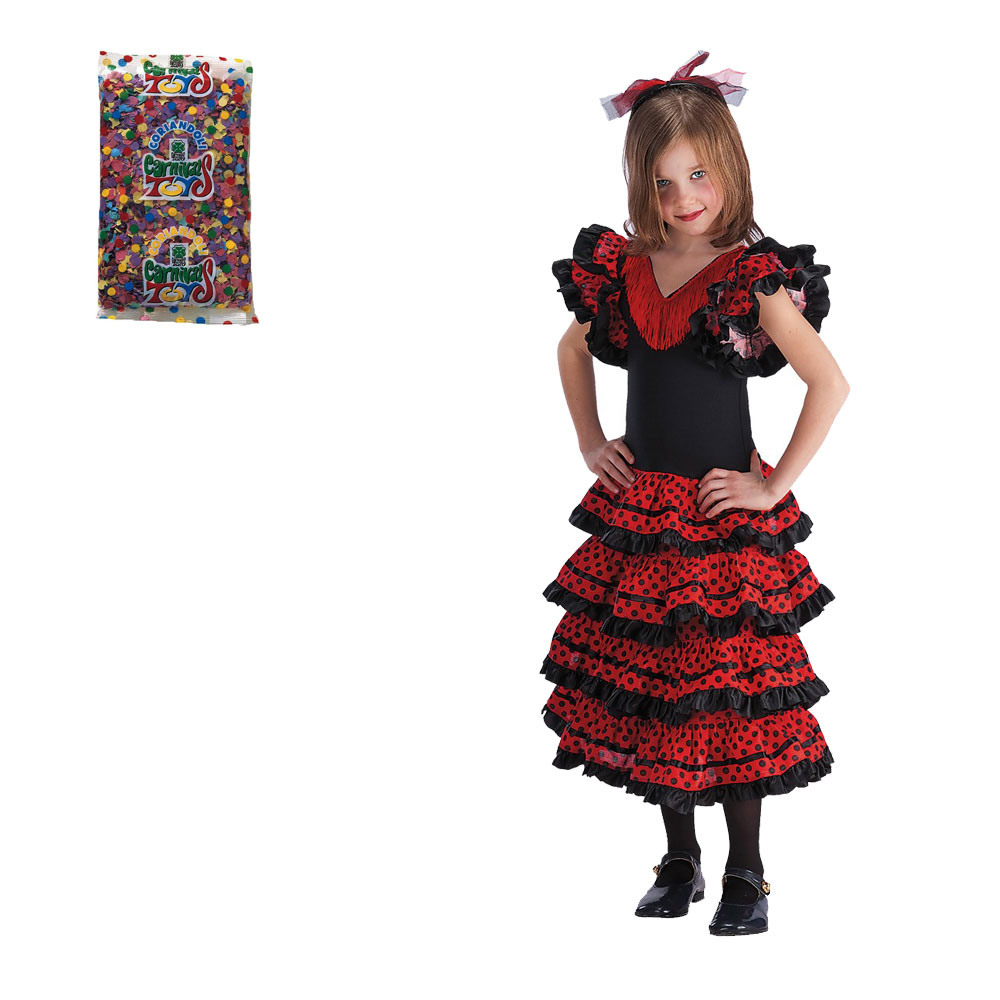 Carnival Toys Costume da Carmencita Senorita Carnevale Spagnola Vestito  Bambina